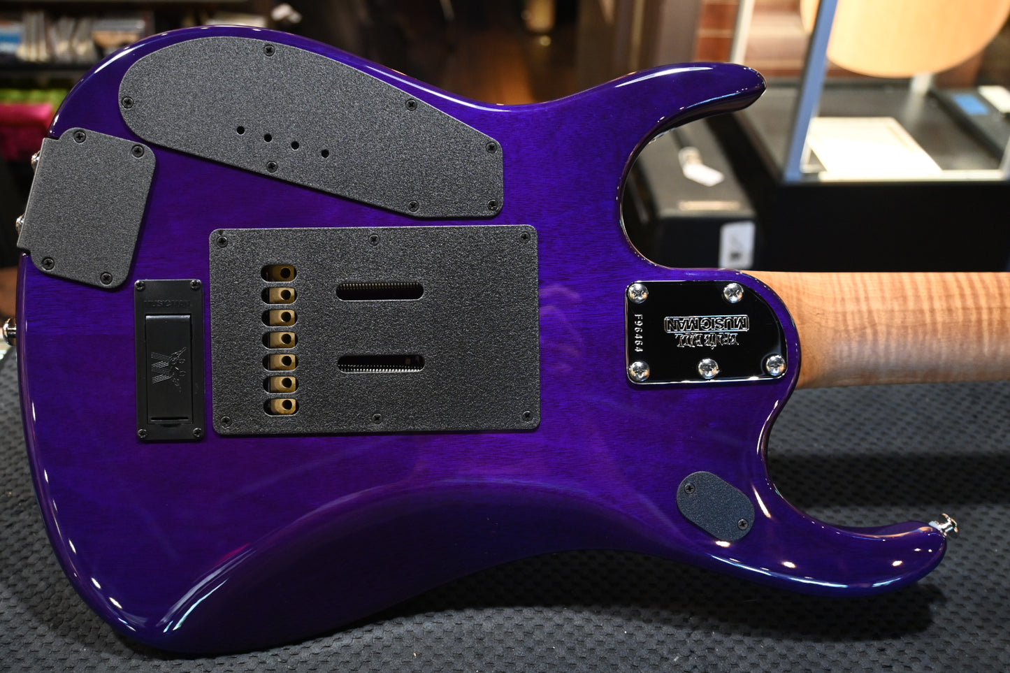 Music Man JP15 7-String - Purple Nebula Flame Guitar #6464 - Danville Music