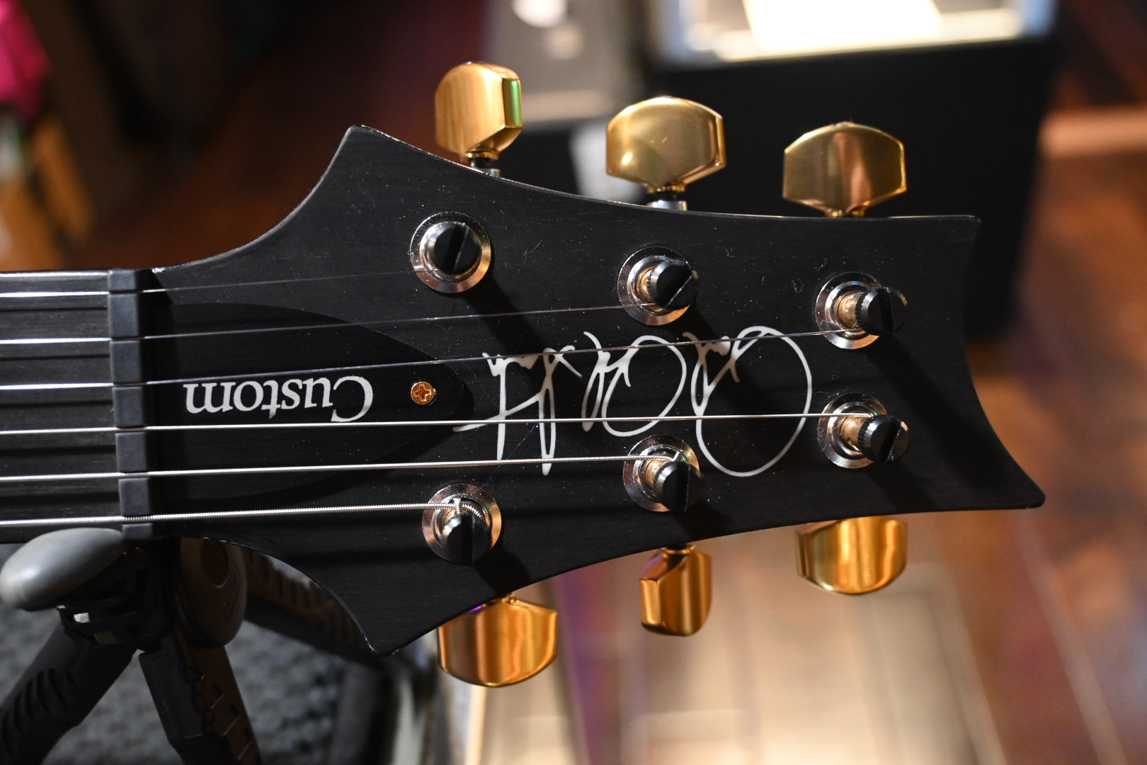 PRS Wood Library Custom 24 Lefty 10-Top Quilt One Piece Top - Charcoal Tri-Color Burst Guitar #0411 - Danville Music