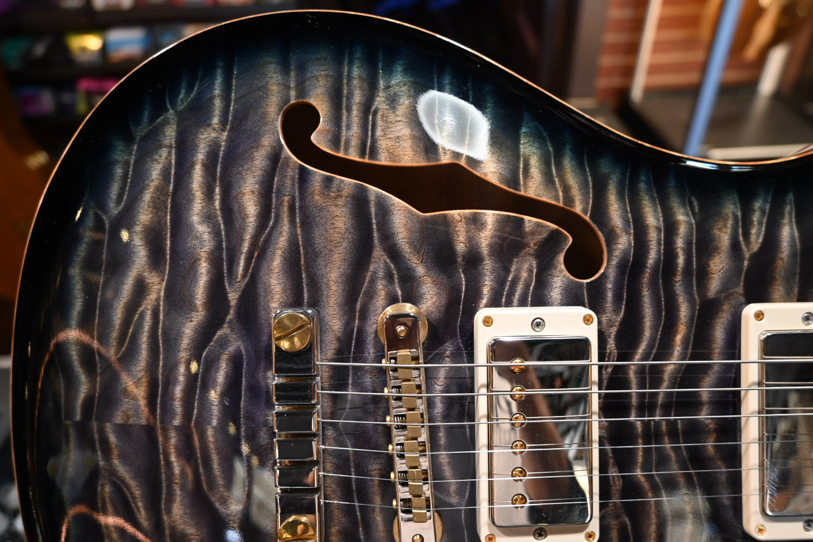 PRS Private Stock Hollowbody II McCarty 594 2019 - Faded Indigo Guitar #7929 PRE-OWNED - Danville Music