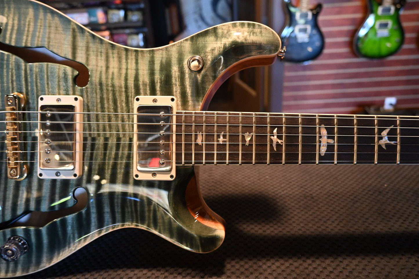 PRS Paul Reed Smith McCarty 594 Hollowbody II 10-Top - Trampas Green #7901 - Danville Music