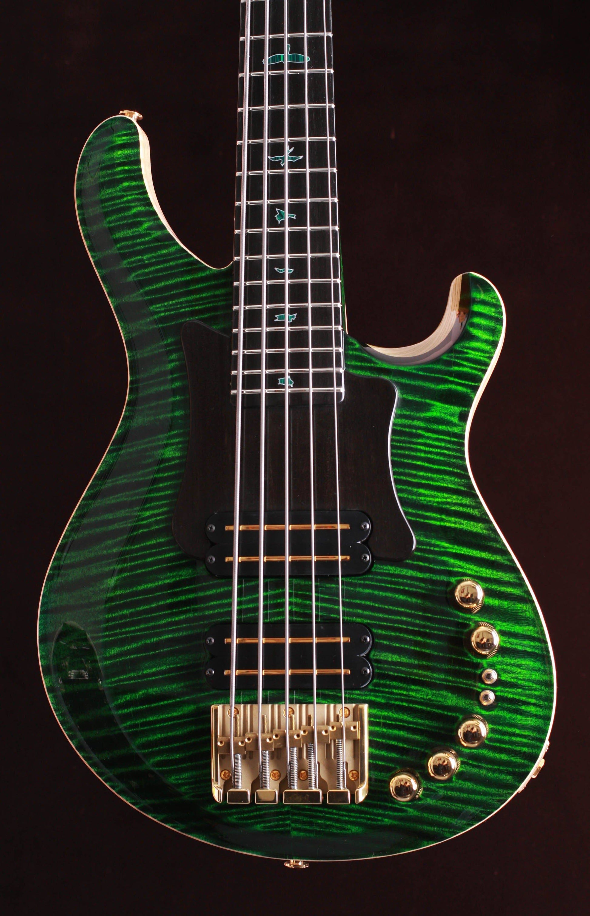 PRS Paul Reed Smith Private Stock Grainger 5 - Malachite Top/Natural Back with Grainfill #8426 - Danville Music