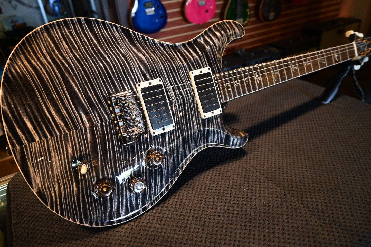 PRS Paul Reed Smith Private Stock DGT - Charcoal/Black with White Grainfill #8657 - Danville Music