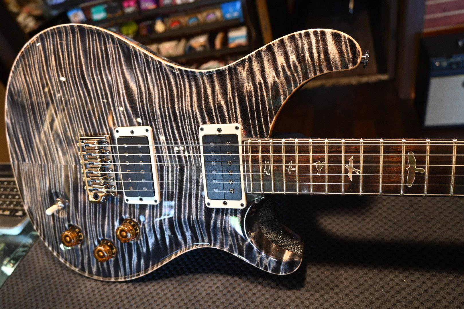 PRS Paul Reed Smith Private Stock DGT - Charcoal/Black with White Grainfill #8657 - Danville Music