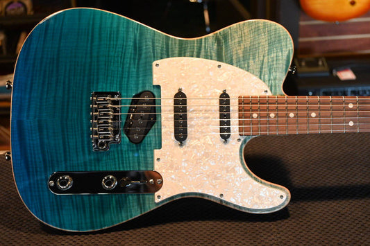 Tom Anderson Top T Classic - Bora Blue Surf with Binding #921A - Danville Music